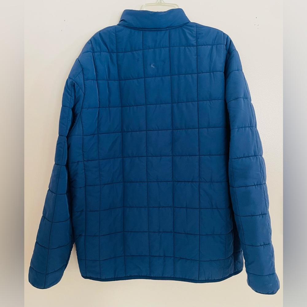 Utilitarian Voyager Blue Quilted Puffer Jacket Fleece Lined Men’s Medium - Picture 13 of 14